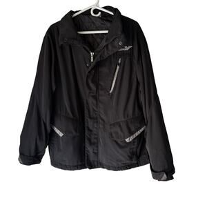 Fly Racing Black Jacket Medium Mens Winter Waterproof‎ Pockets Reflective Logo